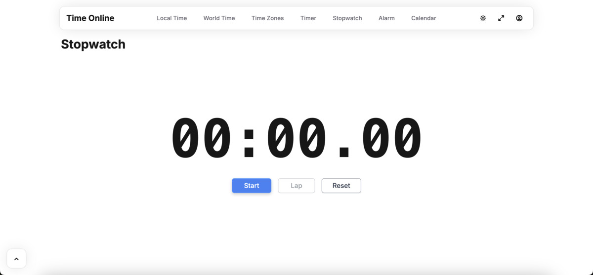 Online stopwatch precise timer with lap function time online